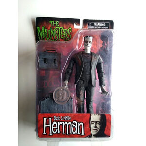 The Munsters Black & White Herman Munster Exclusive Edition Horror Halloween